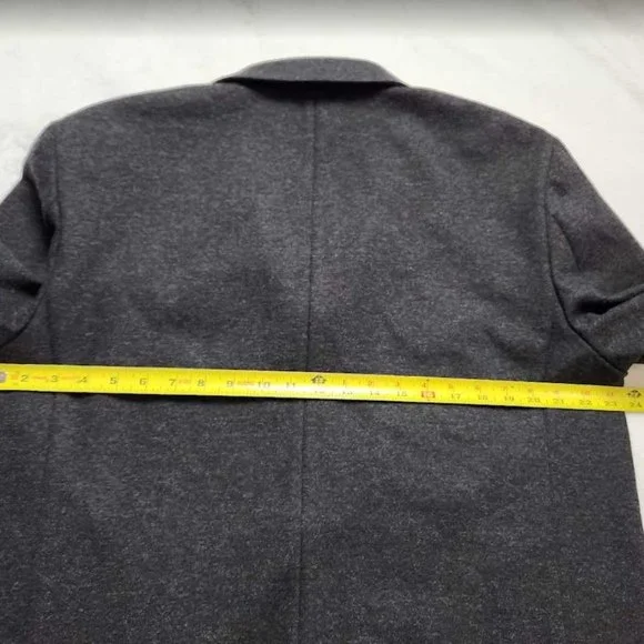 New men's XL J Crew slim fit knit suit jacket in wool-cotton blend Charcoal
